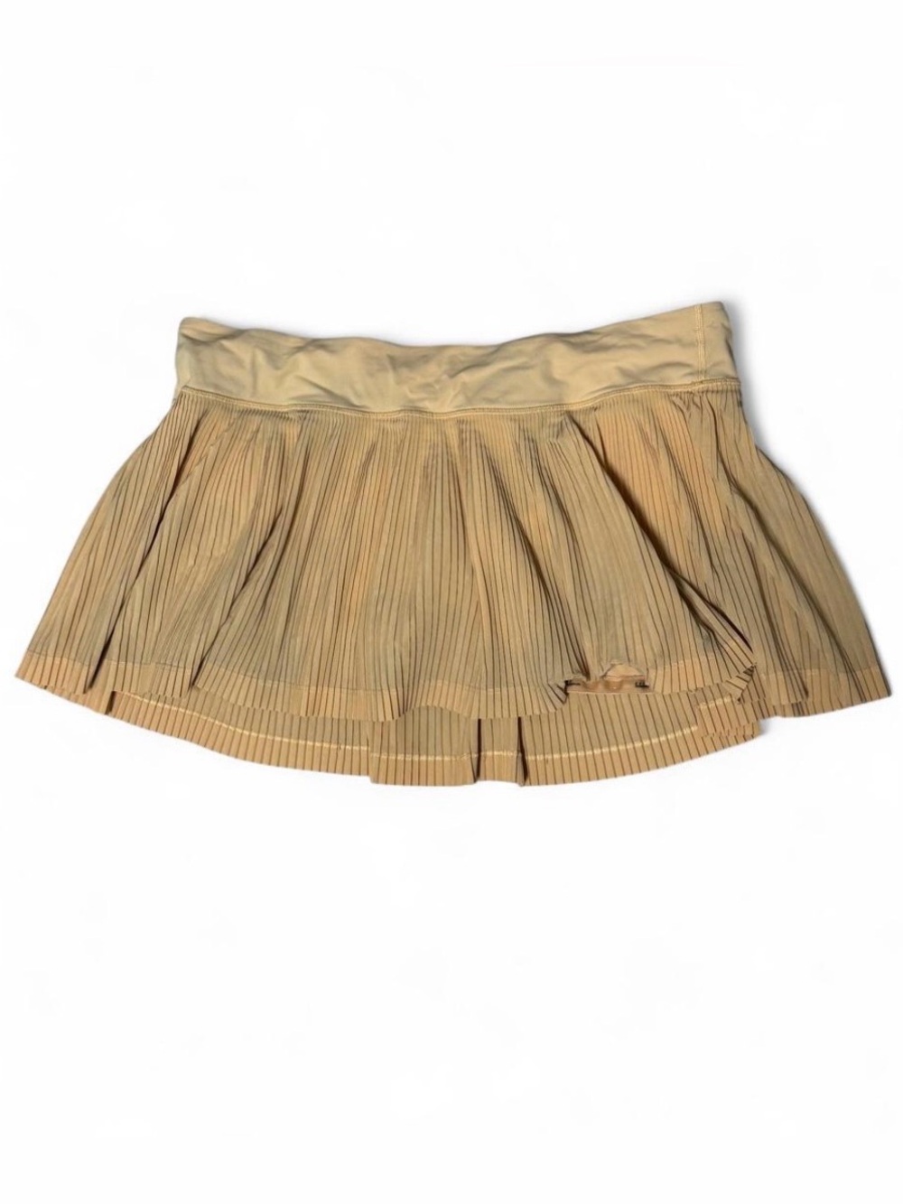 Lululemon Varsity High-Rise Pleated Tennis Skirt — Tan — Size 14